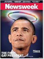 Newsweek marked Obama's announcement supporting gay marriage with a controversial cover.